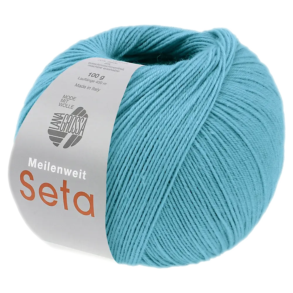 #Farbe_Lana Grossa Meilenweit 100 Seta | 55 Himmelblau