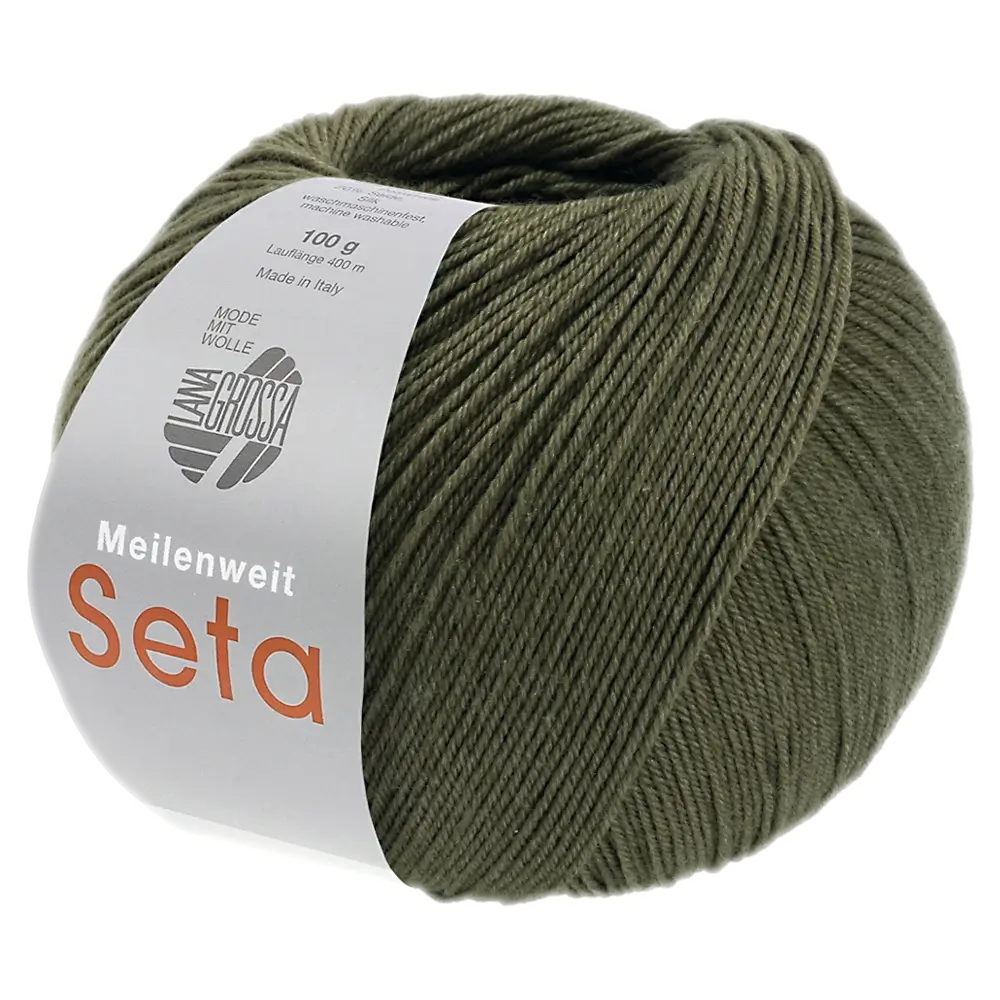 #Farbe_Lana Grossa Meilenweit 100 Seta | 56 Lodengrün