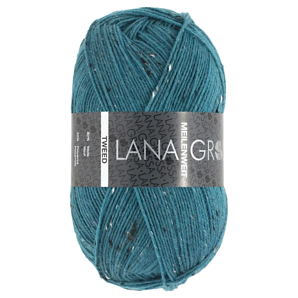 #Farbe_Lana Grossa Meilenweit 100 Tweed | 159 Petrol