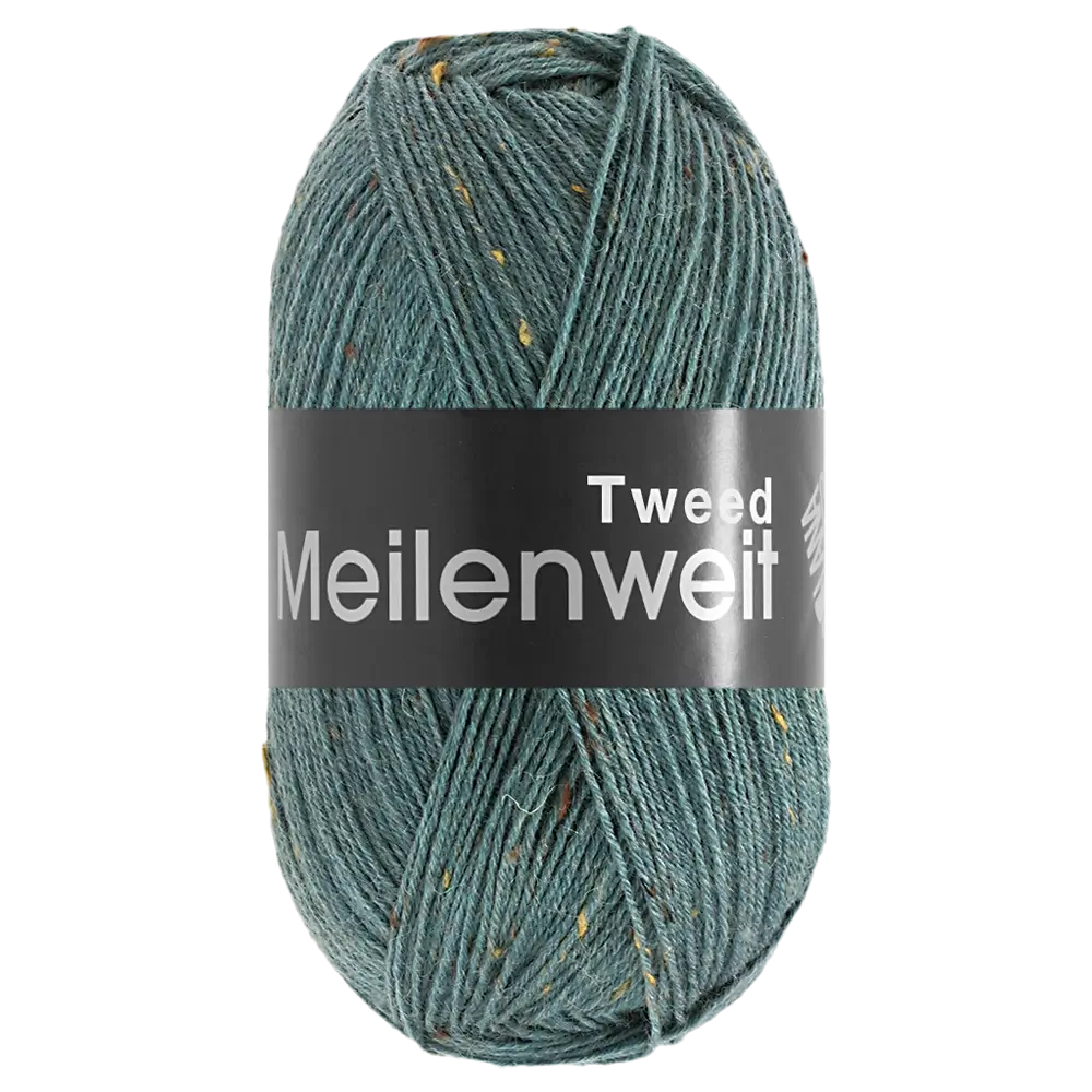 #Farbe_Lana Grossa Meilenweit 100 Tweed | 166 Graugrün