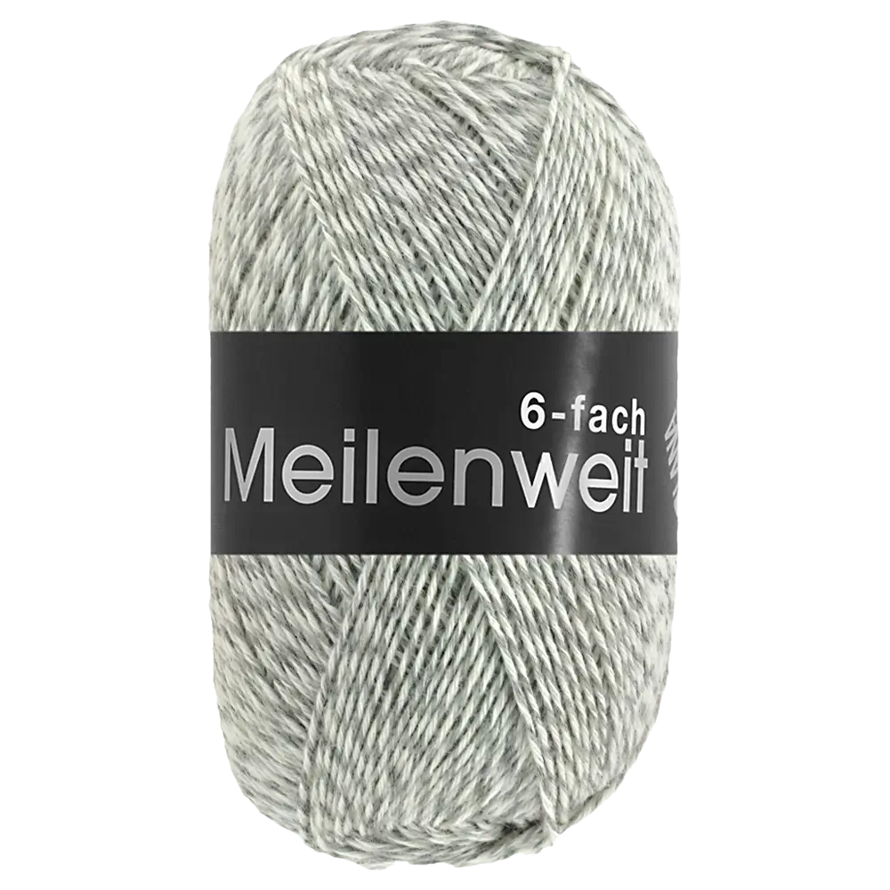 #Farbe_Lana Grossa Meilenweit 6-fach | 8501 WeißGrau
