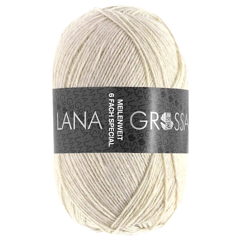 #Farbe_Lana Grossa Meilenweit 6-fach | 9228 Natur meliert
