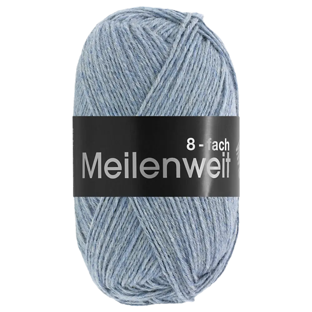 #Farbe_Lana Grossa Meileinweit 8-fach | 9659 Graublau meliert