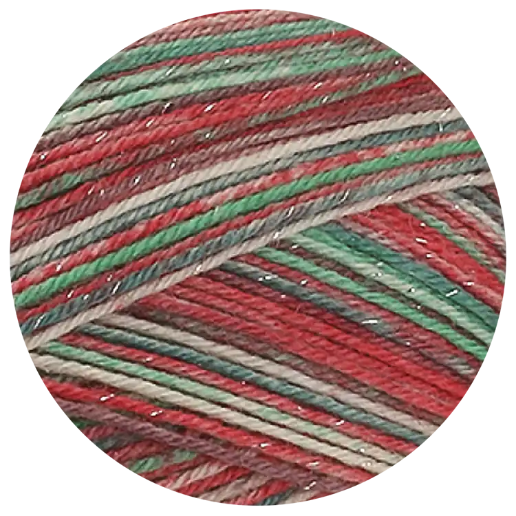 #Farbe_Lana Grossa Meilenweit 100 Merino Christmas 2026 | 6810 mit Lurex