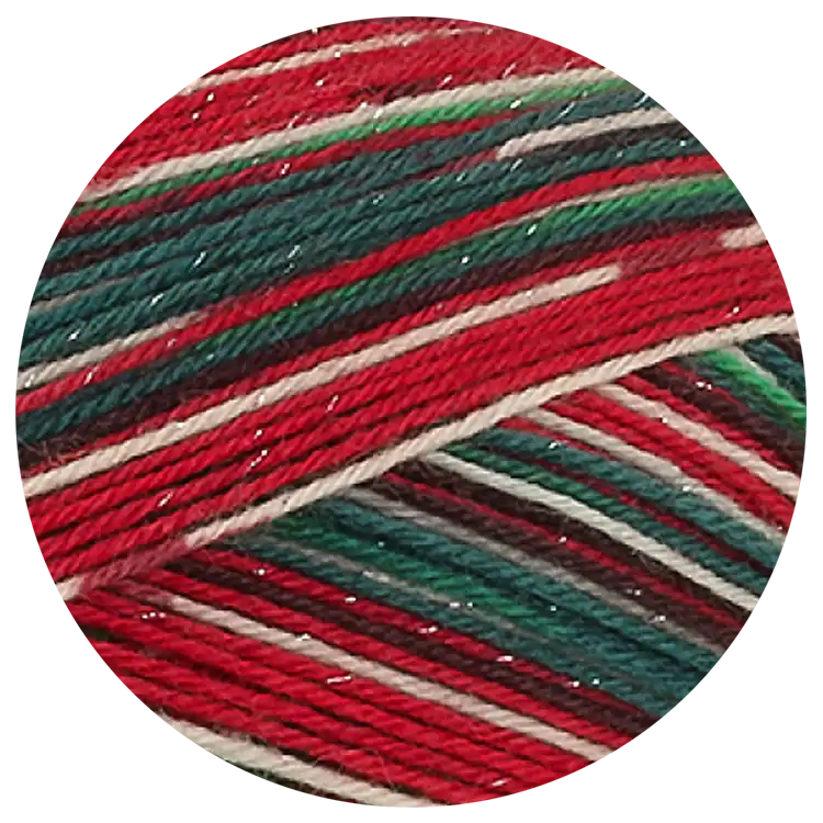 #Farbe_Lana Grossa Meilenweit 100 Merino Christmas 2026 | 6811 mit Lurex