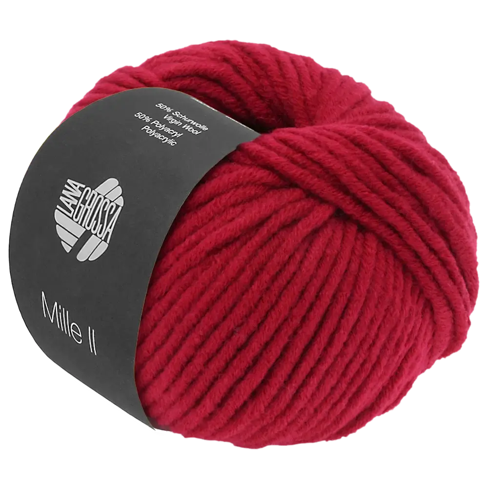 #Farbe_Lana Grossa Mille II | 09 Weinrot