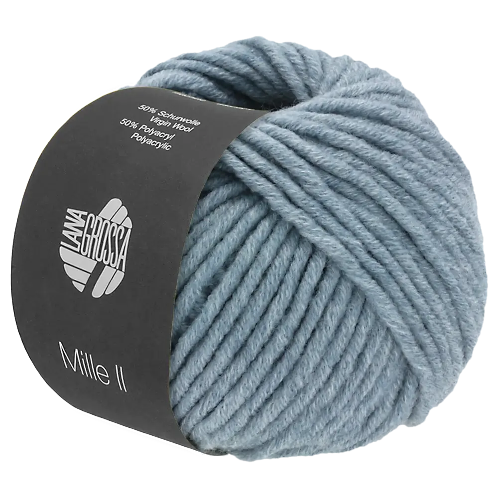 #Farbe_Lana Grossa Mille II | 123 Rauchblau