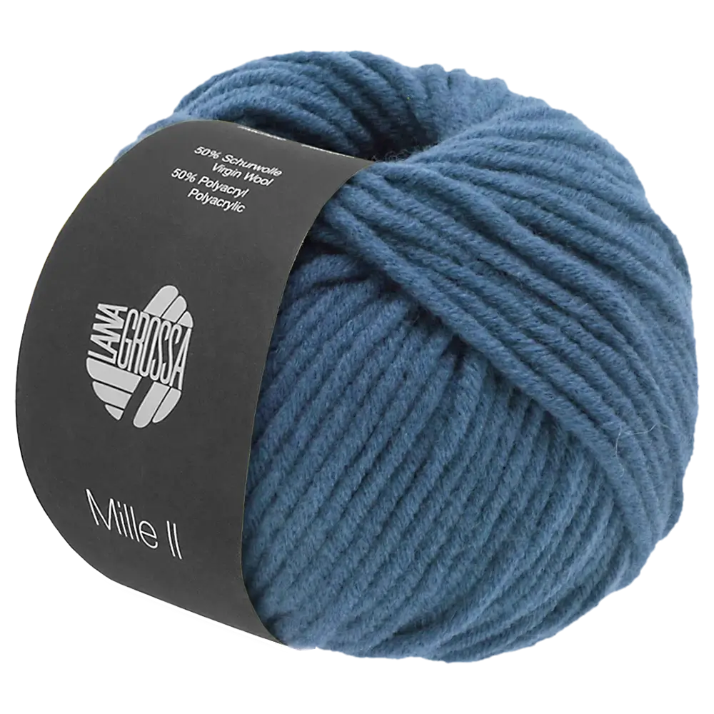 #Farbe_Lana Grossa Mille II | 124 Taubenblau