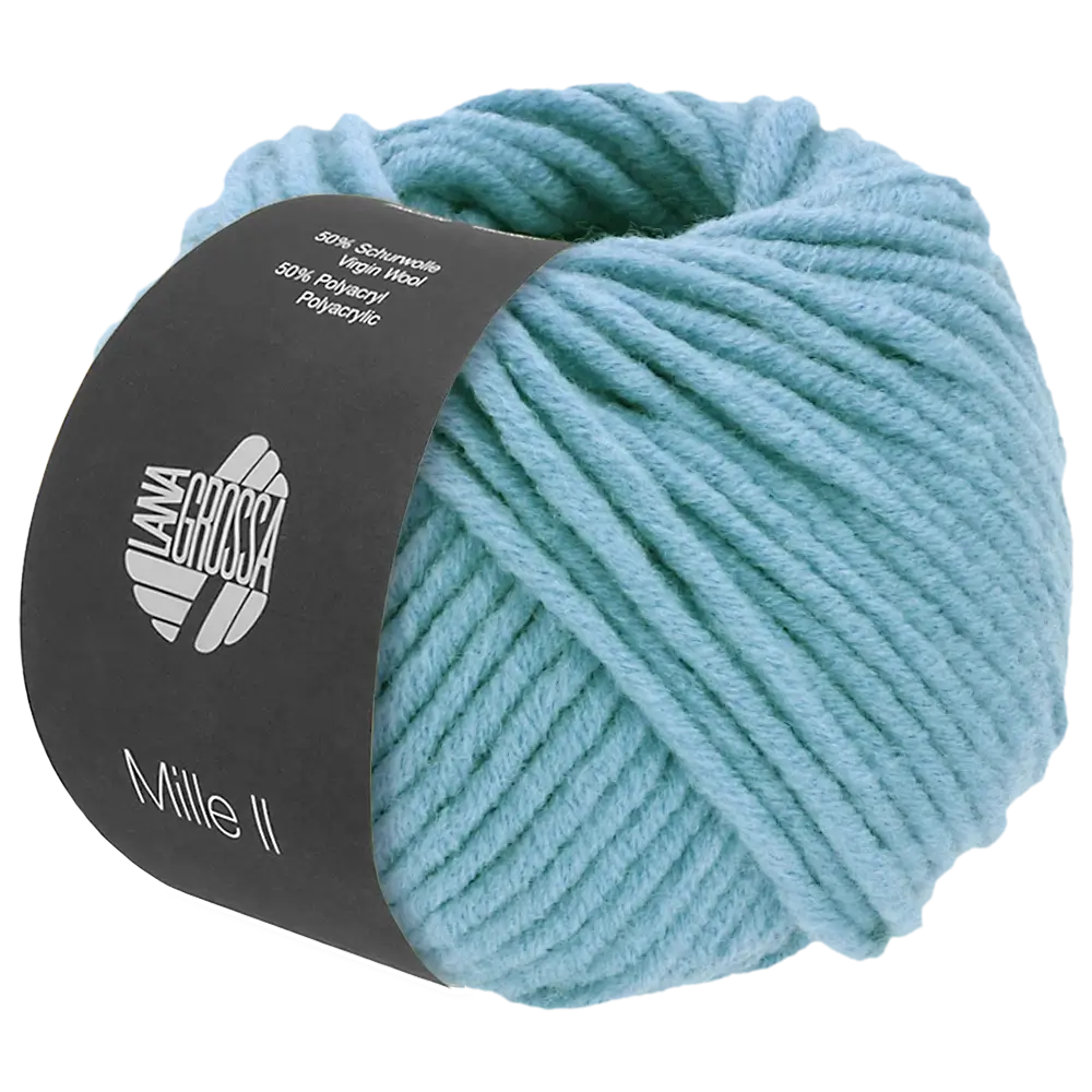 #Farbe_Lana Grossa Mille II | 156 Pastellblau