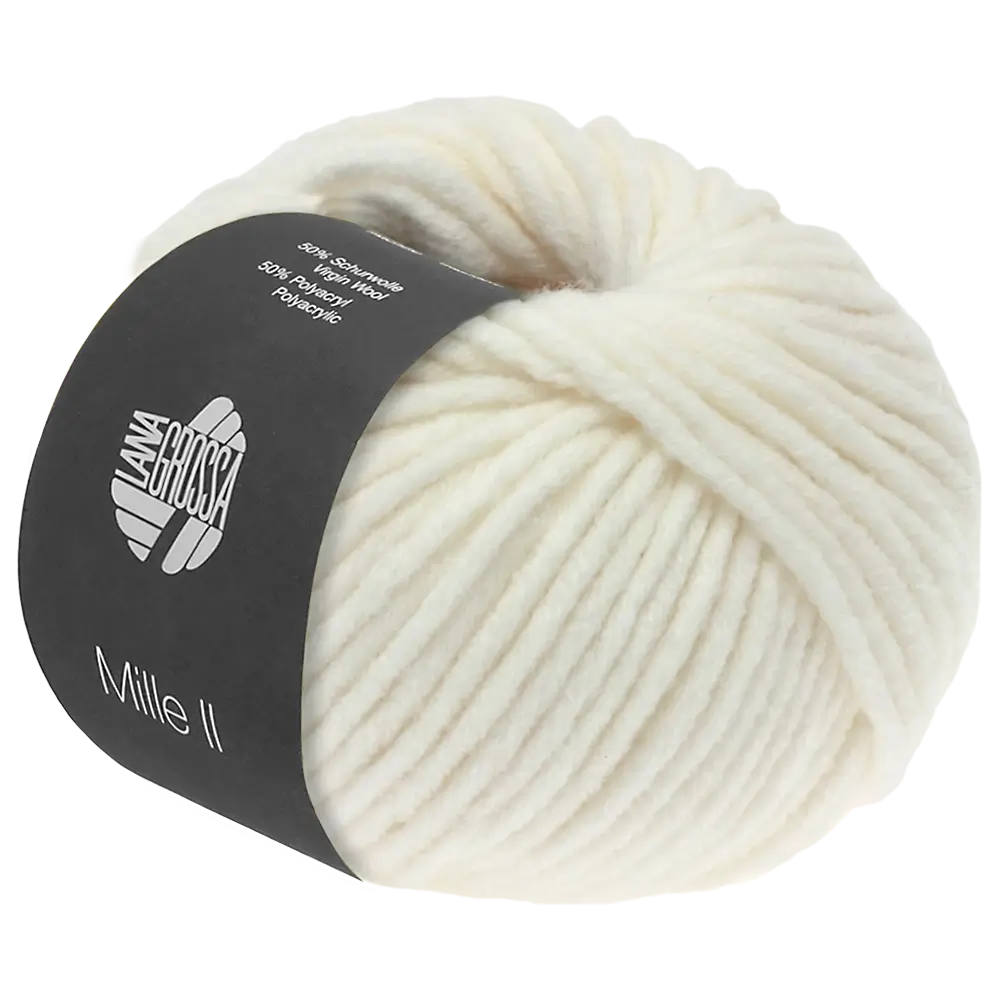 #Farbe_Lana Grossa Mille II | 17 Rohweiß