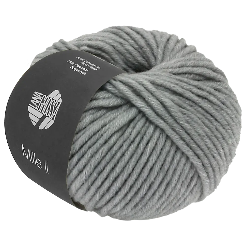 #Farbe_Lana Grossa Mille II | 43 Hellgrau