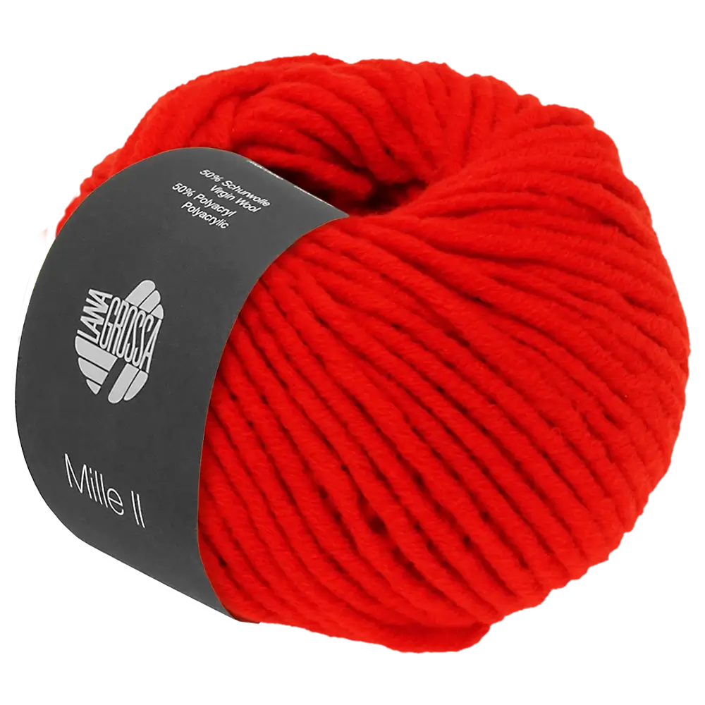 #Farbe_Lana Grossa Mille II | 74 Leuchtendrot