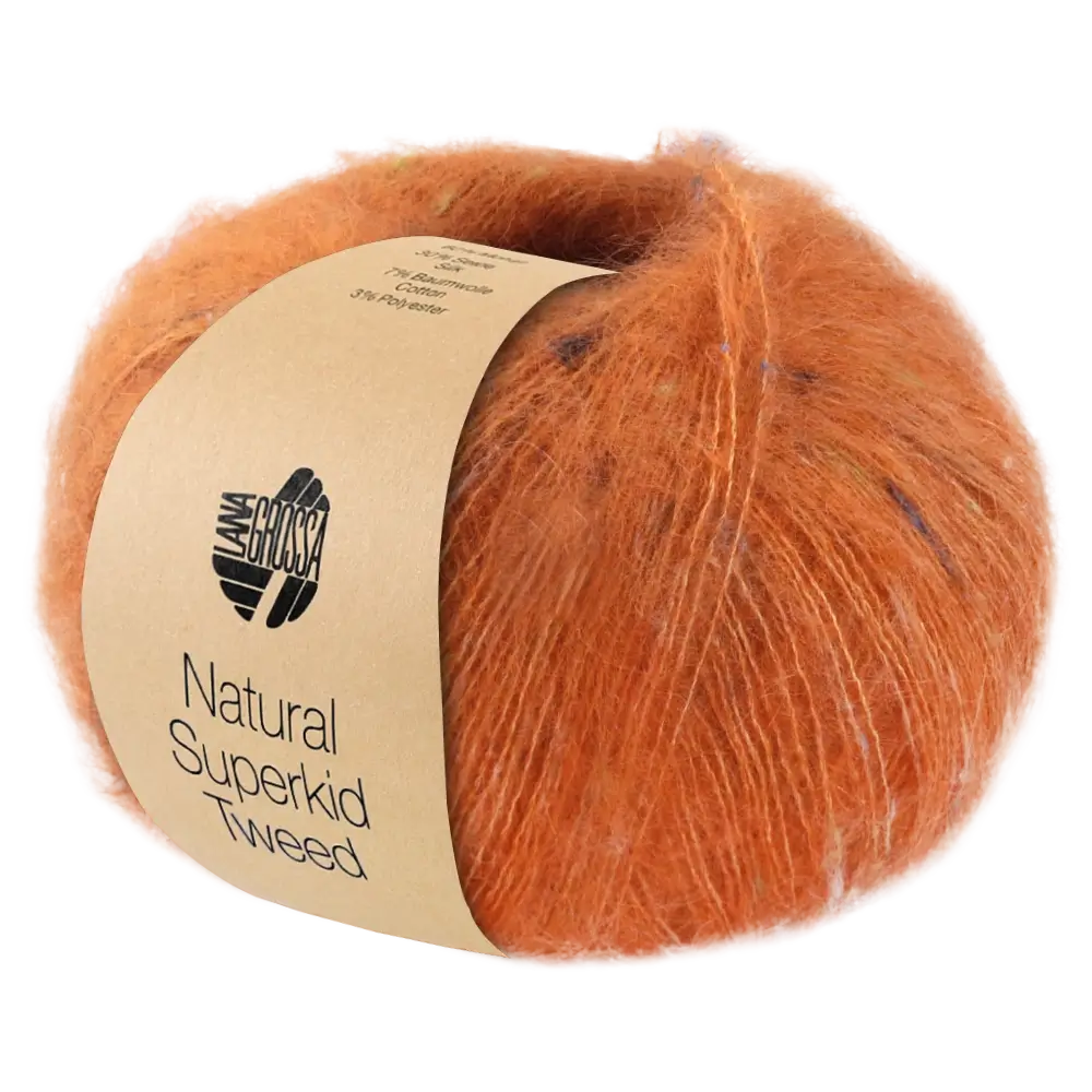 #Farbe_Lana Grossa Natural Superkid Tweed | 611 Rostorange