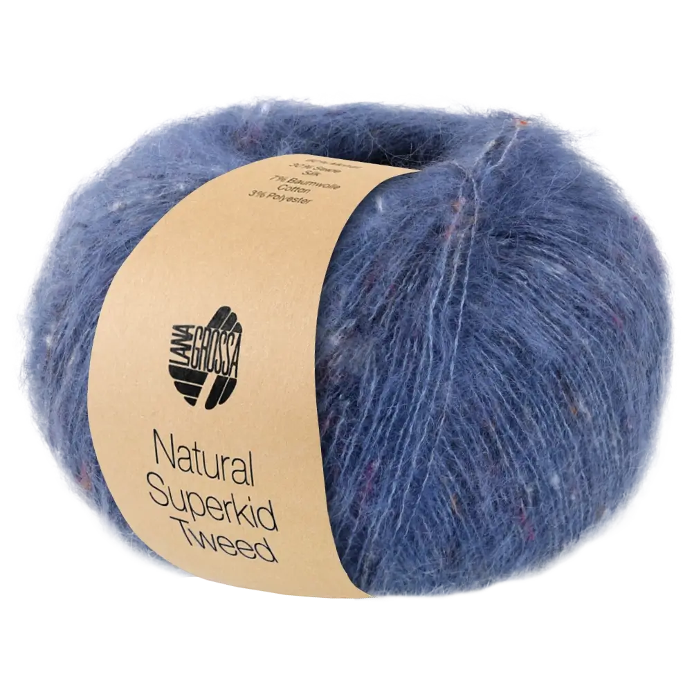 #Farbe_Lana Grossa Natural Superkid Tweed | 619 Dunkelblau