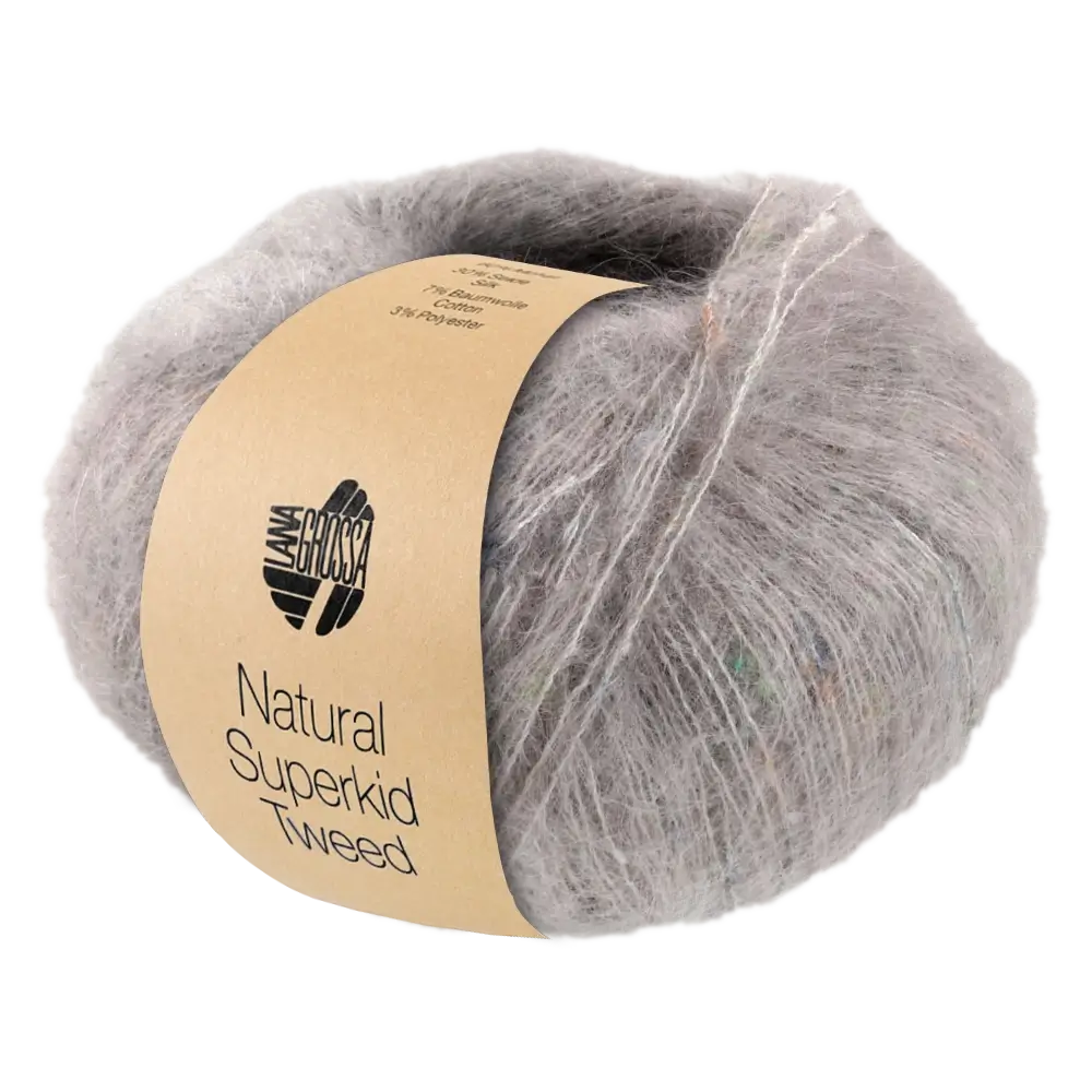 #Farbe_Lana Grossa Natural Superkid Tweed | 623 Hellgrau