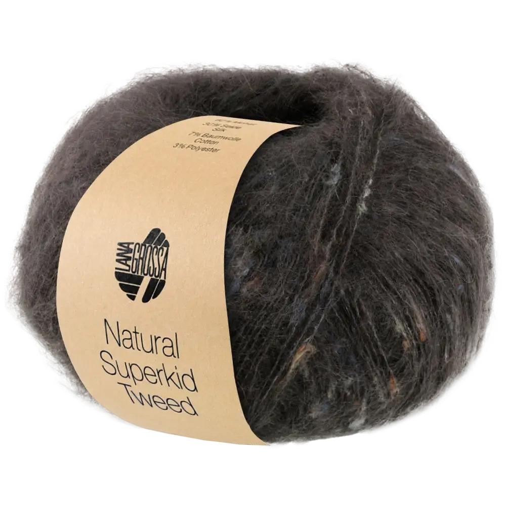 #Farbe_Lana Grossa Natural Superkid Tweed | 624 Dunkelgrau