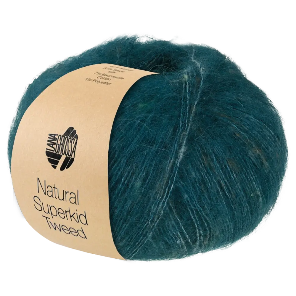 #Farbe_Lana Grossa Natural Superkid Tweed | 634 Tiefseegrün