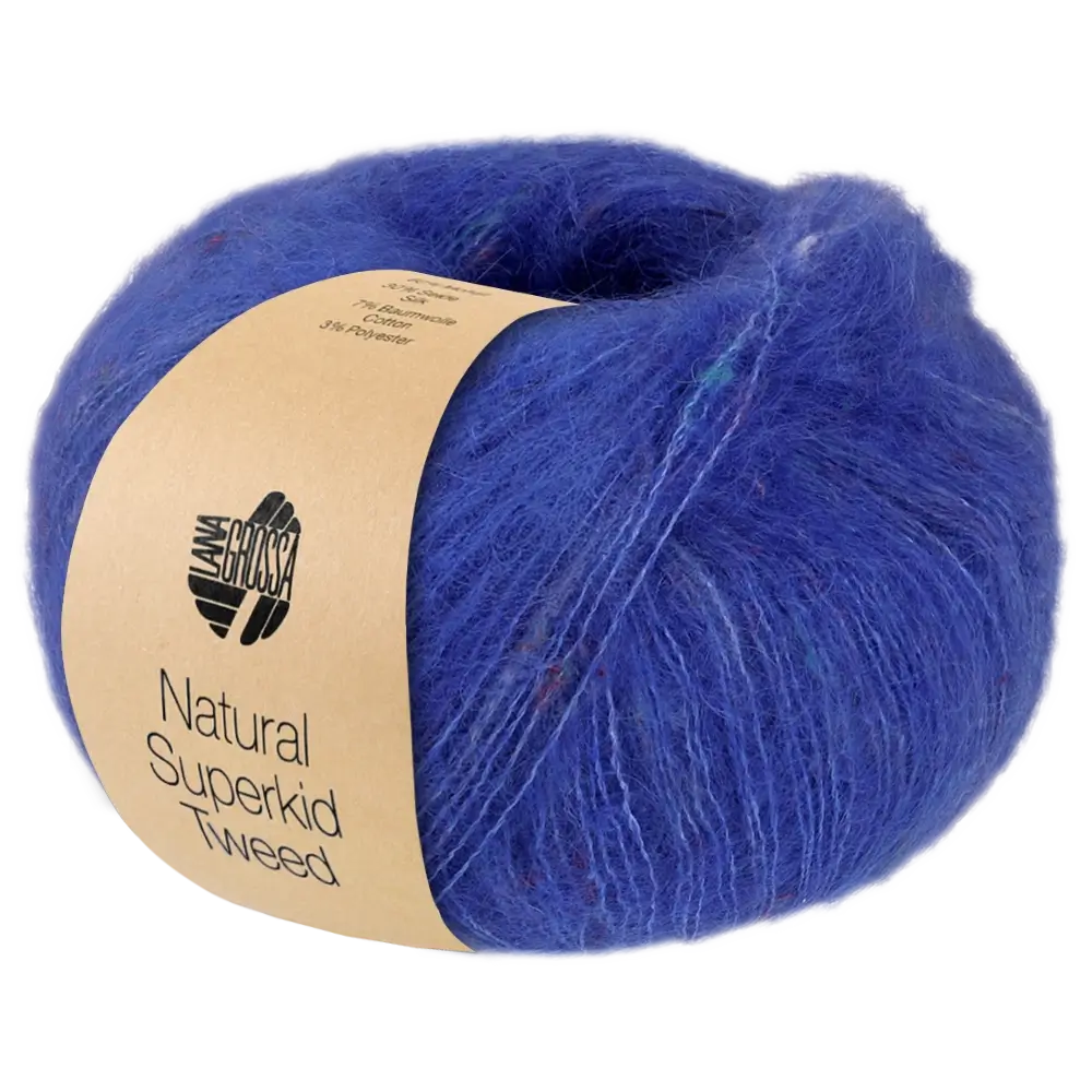 #Farbe_Lana Grossa Natural Superkid Tweed | 635 Tintenblau