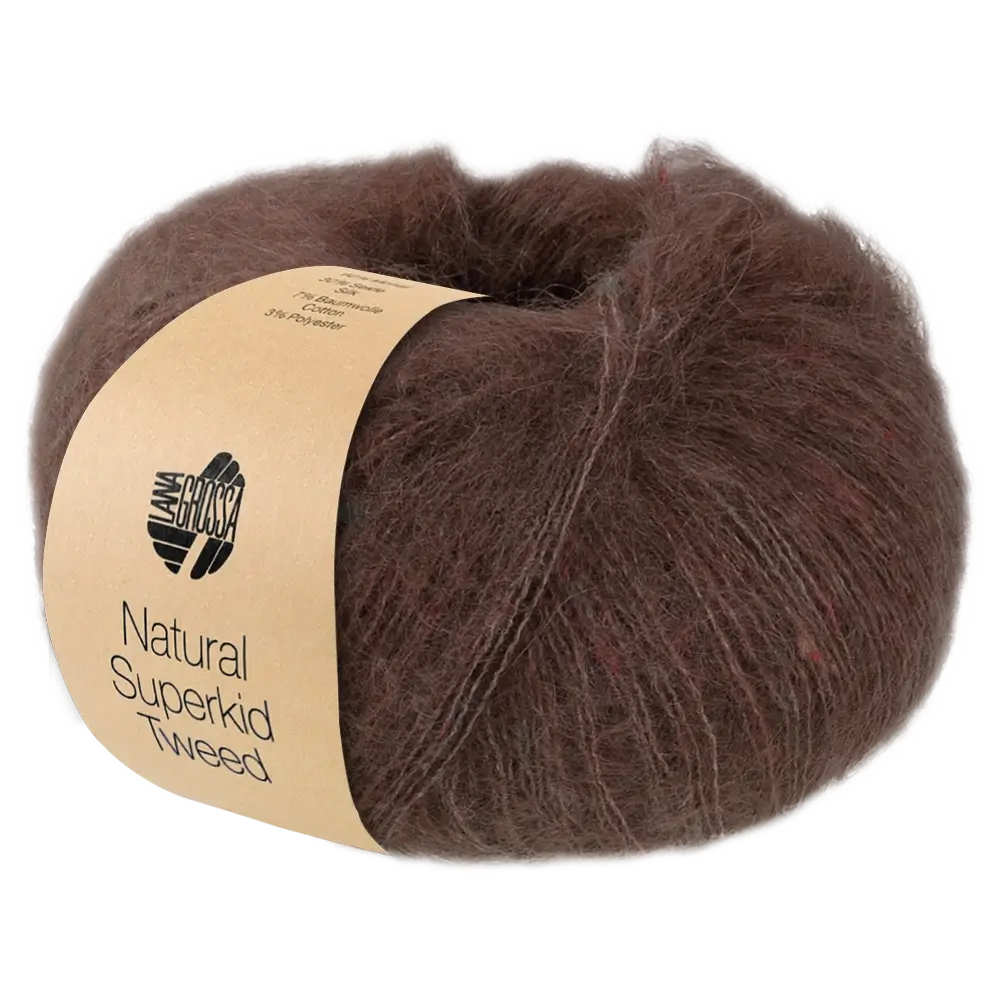 #Farbe_Lana Grossa Natural Superkid Tweed | 637 Nougat