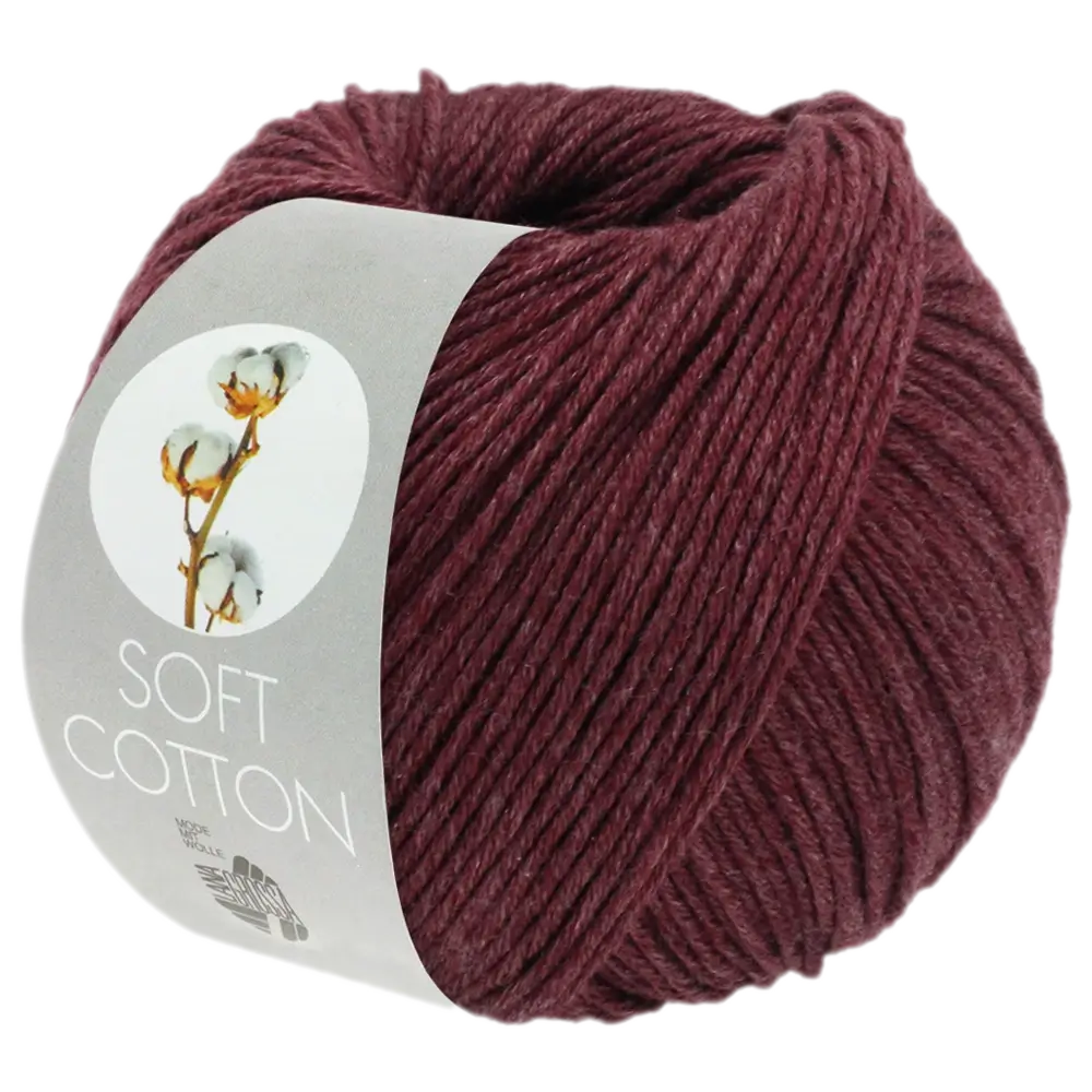 #Farbe_Lana Grossa Soft Cotton | 44 Burgund