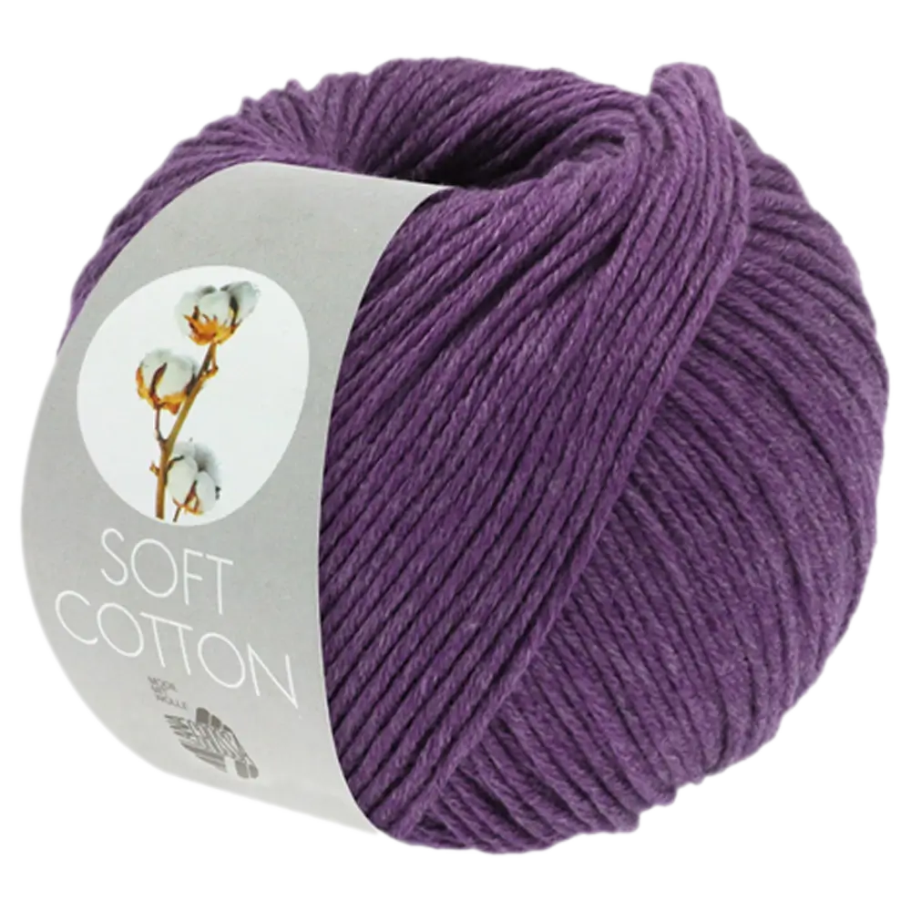 #Farbe_Lana Grossa Soft Cotton | 53 Anthrazitviolett