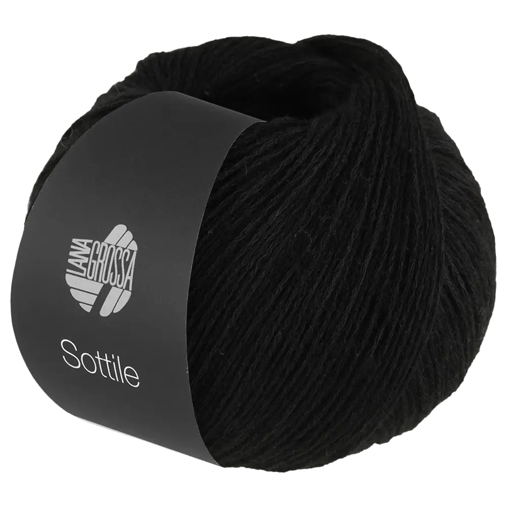 #Farbe_Lana Grossa Sottile | 18 Schwarz