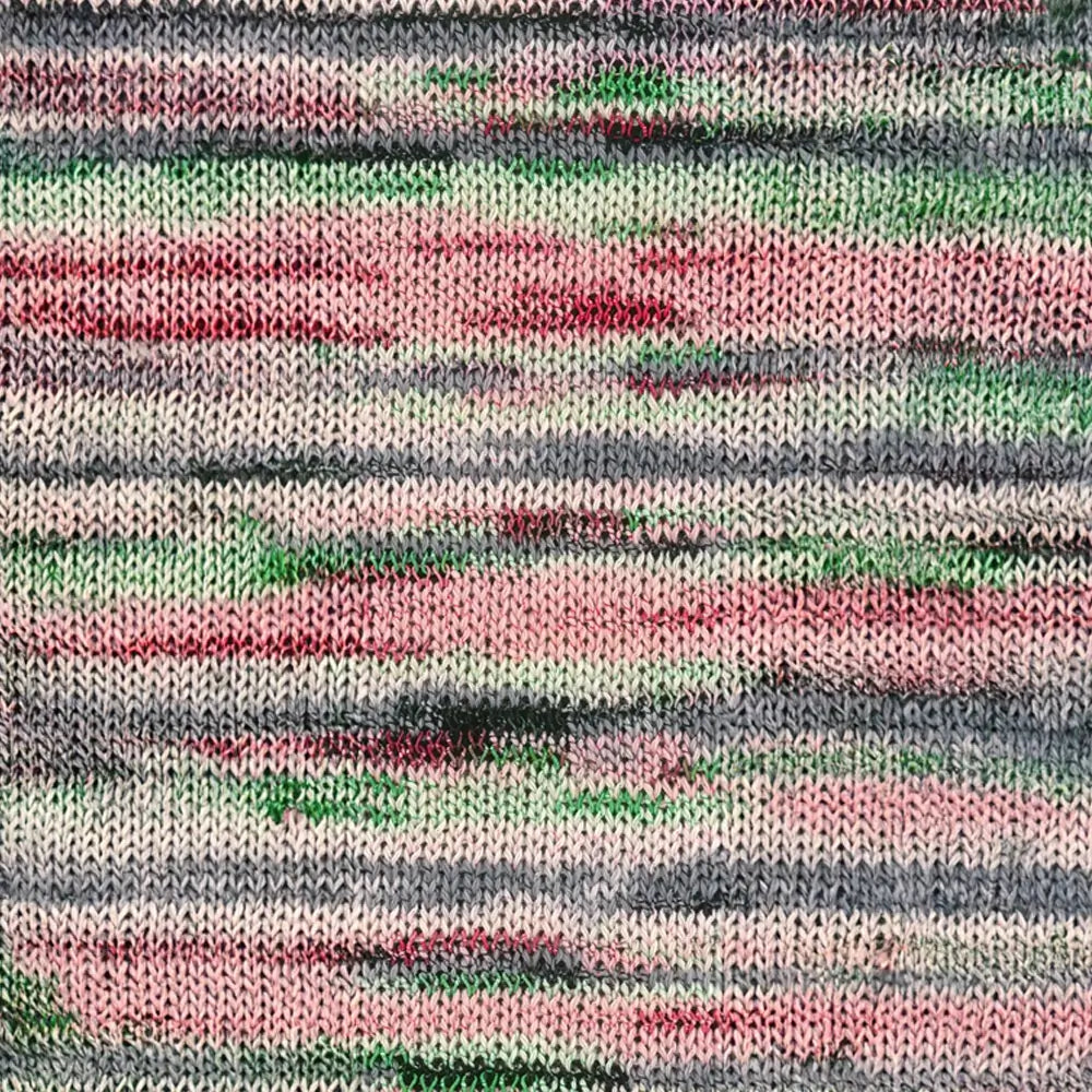 #Farbe_Lana Grossa Torto | 07 Blassgrün/Rosé/Rosa/Grün/Dunkelgrau/Anthrazit/Rot