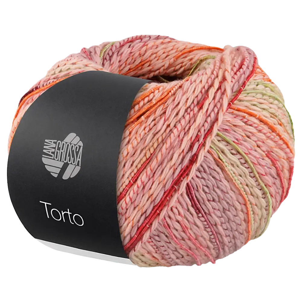 #Farbe_Lana Grossa Torto | 12 Pfirsich/Orange/Blassgrün/Flieder/Hellgrün/Lachs/Weinrot