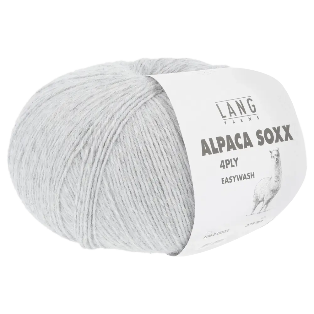 #Farbe_Lang Yarns Alpaca Soxx 4-fach | 003 Hellgrau Mélange
