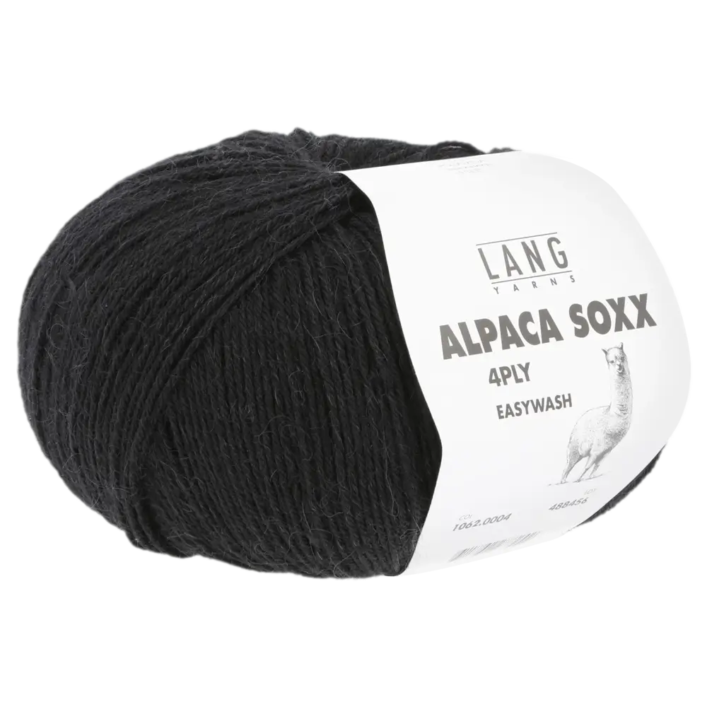 #Farbe_Lang Yarns Alpaca Soxx 4-fach | 004 Schwarz