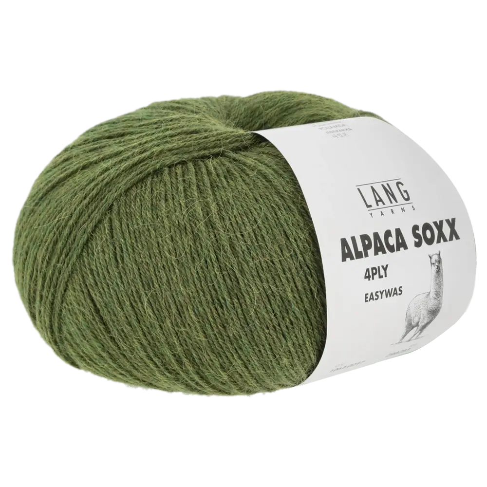 #Farbe_Lang Yarns Alpaca Soxx 4-fach | 017 Grün Mélange