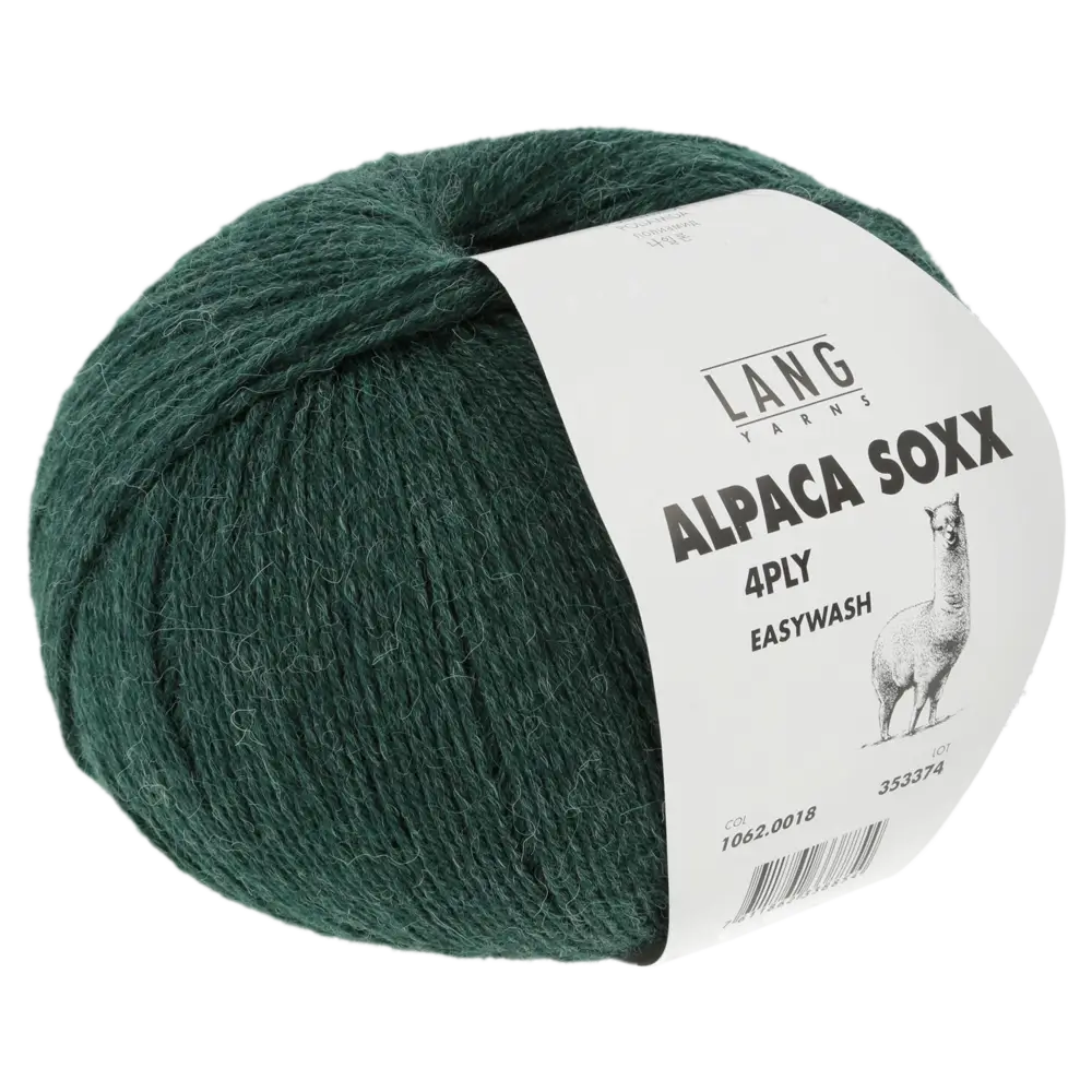 #Farbe_Lang Yarns Alpaca Soxx 4-fach | 018 Flaschengrün Mélange