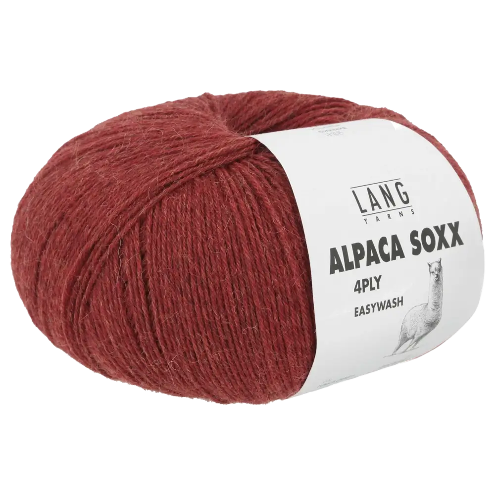 #Farbe_Lang Yarns Alpaca Soxx 4-fach | 061 Rot Mélange