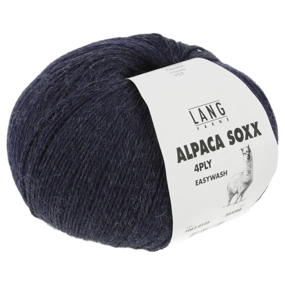 #Farbe_Lang Yarns Alpaca Soxx 4-fach | 125 Navy Mélange