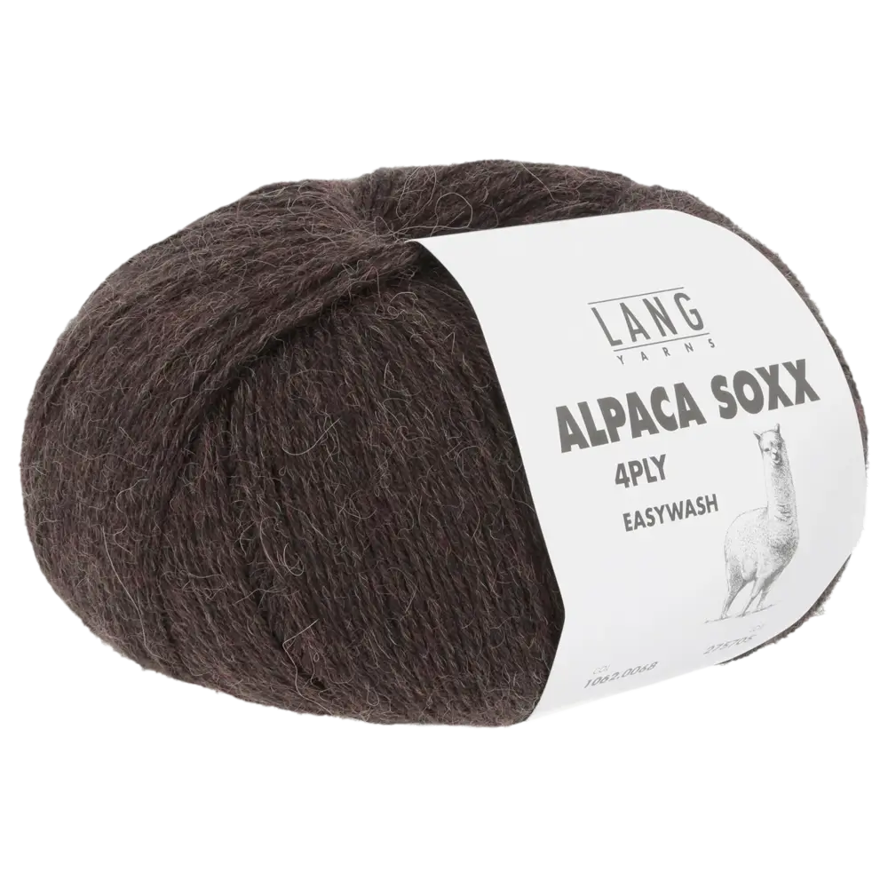 #Farbe_Lang Yarns Alpaca Soxx 4-fach | 168 Braun Mélange