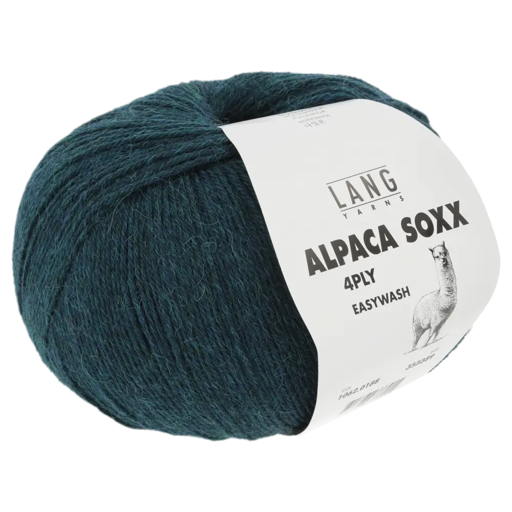 #Farbe_Lang Yarns Alpaca Soxx 4-fach | 188 Petrol Dunkel Mélange