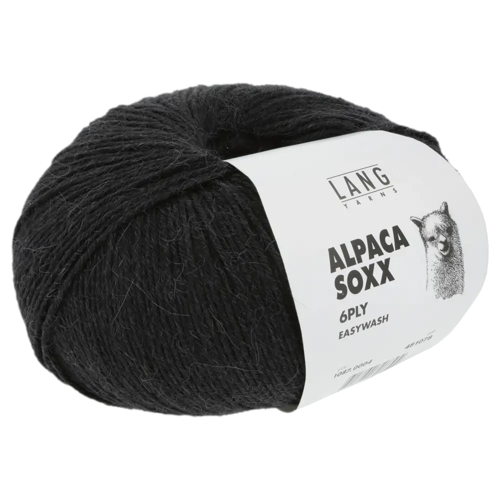 #Farbe_Lang Yarns Alpaca Soxx 6-fach | 004 Schwarz