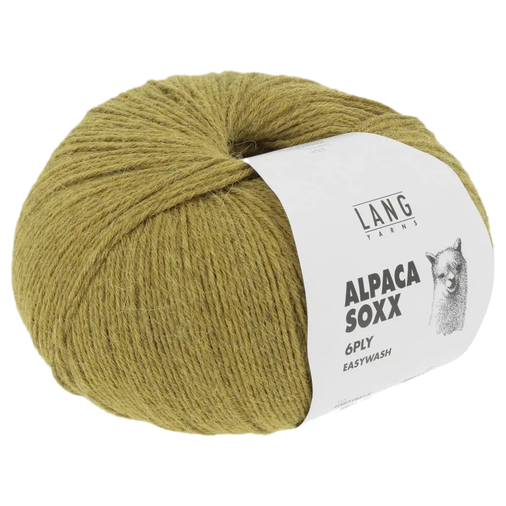#Farbe_Lang Yarns Alpaca Soxx 6-fach | 013 Dunkelgelb Mélange