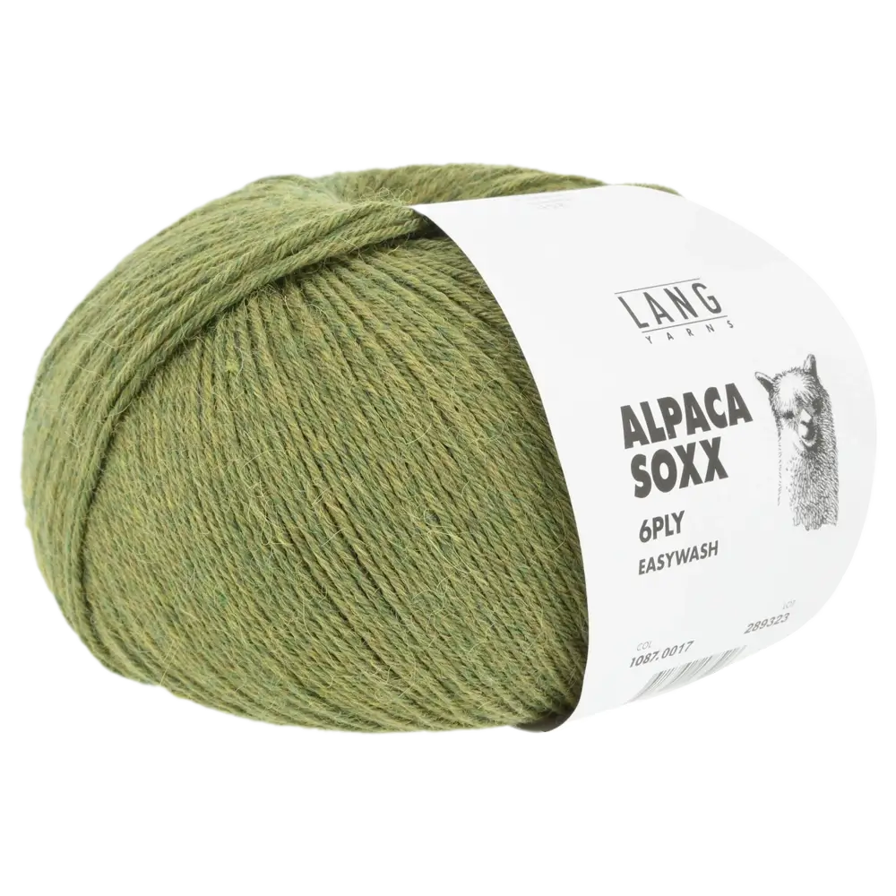 #Farbe_Lang Yarns Alpaca Soxx 6-fach | 017 Grün Mélange