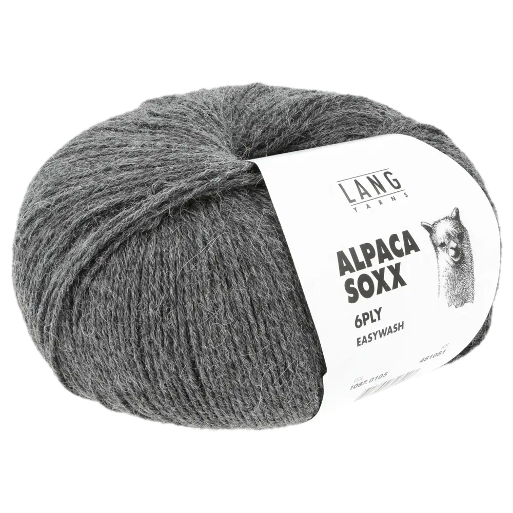 #Farbe_Lang Yarns Alpaca Soxx 6-fach | 105 Dunkelgrau