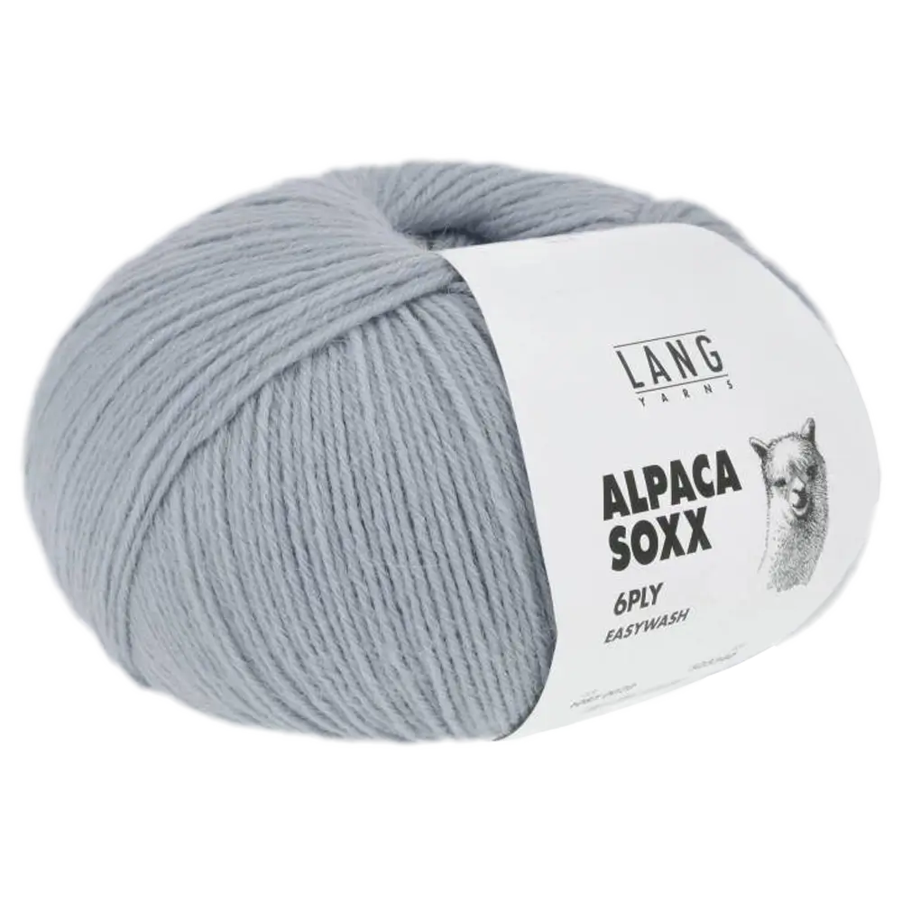 #Farbe_Lang Yarns Alpaca Soxx 6-fach | 120 Hellblau Mélange