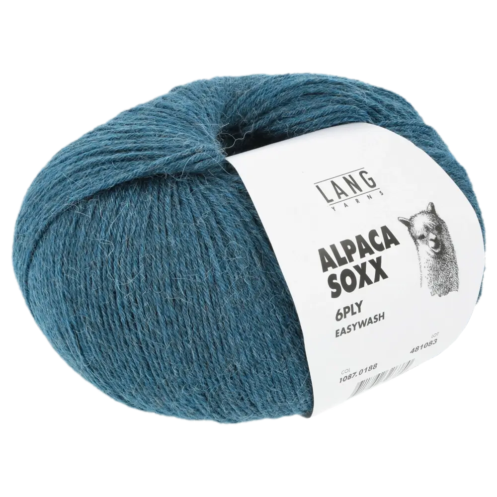 #Farbe_Lang Yarns Alpaca Soxx 6-fach | 188 Petrol Hell