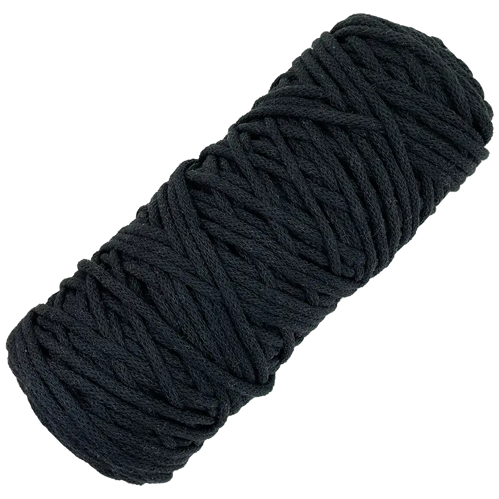 #Farbe_Lowiczanka Baumwollkordel Ø 3 mm | 029 Schwarz