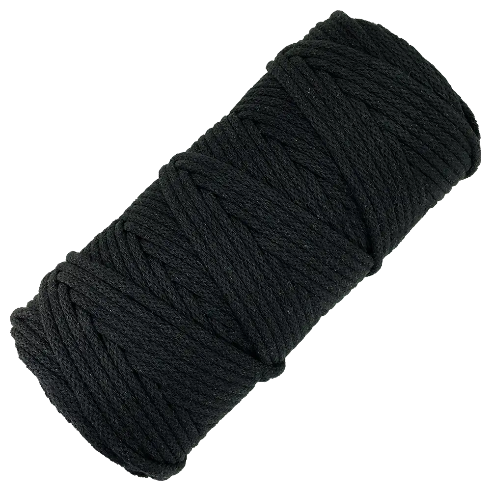 #Farbe_Lowiczanka Baumwollkordel Ø 5 mm | 029 Schwarz