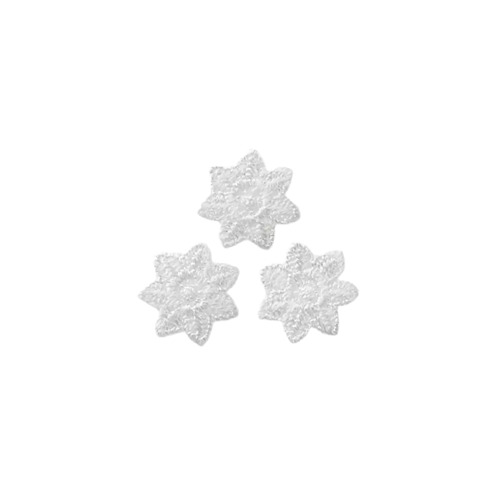 #Farbe_Applikation | Blume in Sternform Weiß 04326