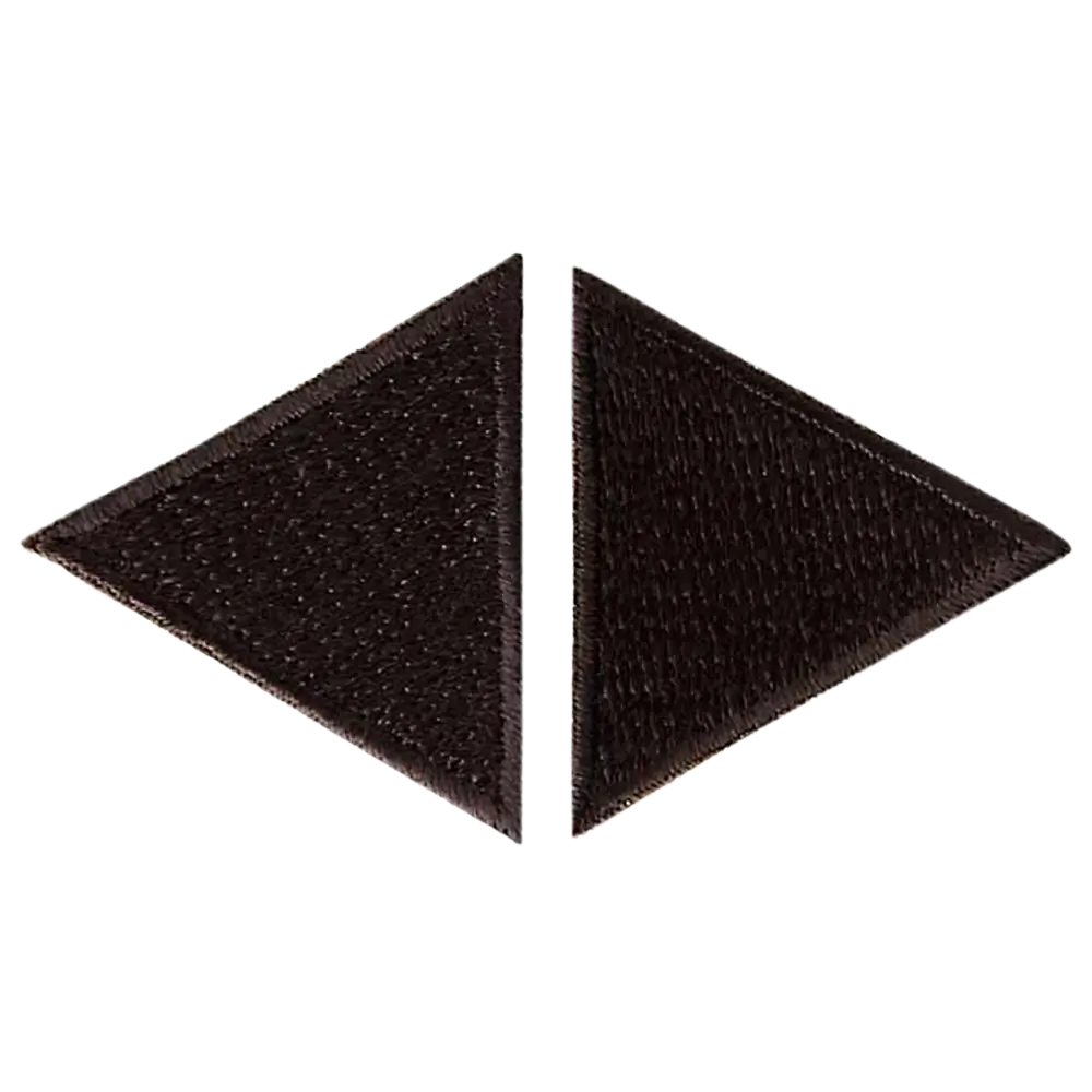 #Farbe_Applikation | Dreiecke Dunkelbraun 06327