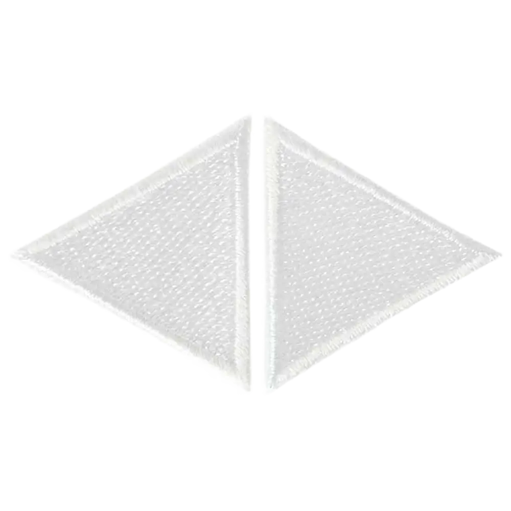 #Farbe_Applikation | Dreiecke Weiß 06320