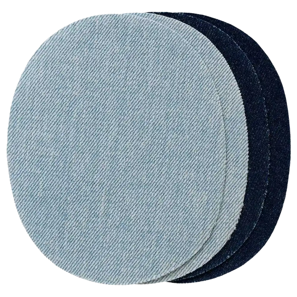 #Farbe_Mono Quick Flicken Oval | 10801 Hellblau & Dunkelblau