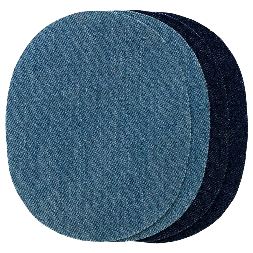 #Farbe_Mono Quick Flicken Oval | 10802 Mittelblau & Dunkelblau