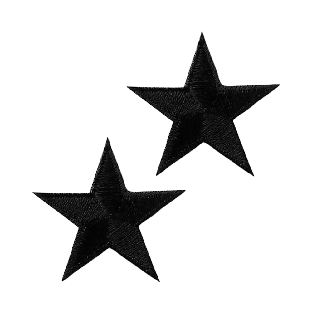 #Farbe_Applikation | Sterne Schwarz 06503